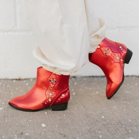 Miss Dallas Gem Western Boot in Red - Kids Girls Boots & Booties sale