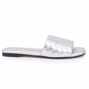 Miss Nathalie Slide in Silver - Kids Girls Sandals summer sale