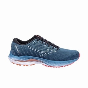 Mizuno Wave Inspire 19 Blue/White-Orange  J1GC234401 Men's Mens Athletic Shoes clearance sale