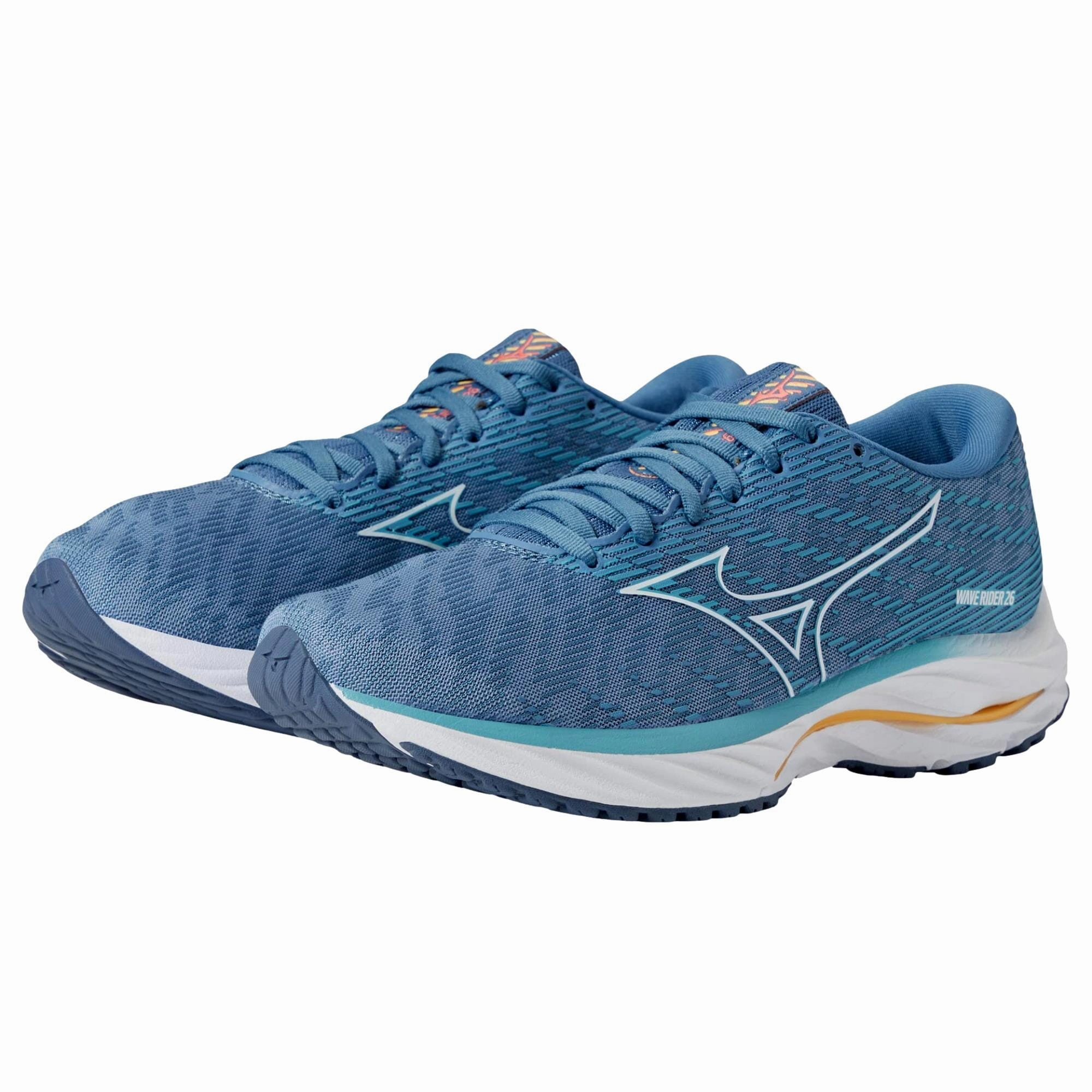 Mizuno Wave Rider 26 Blue / White / Yellow  J1GD220628 Women's