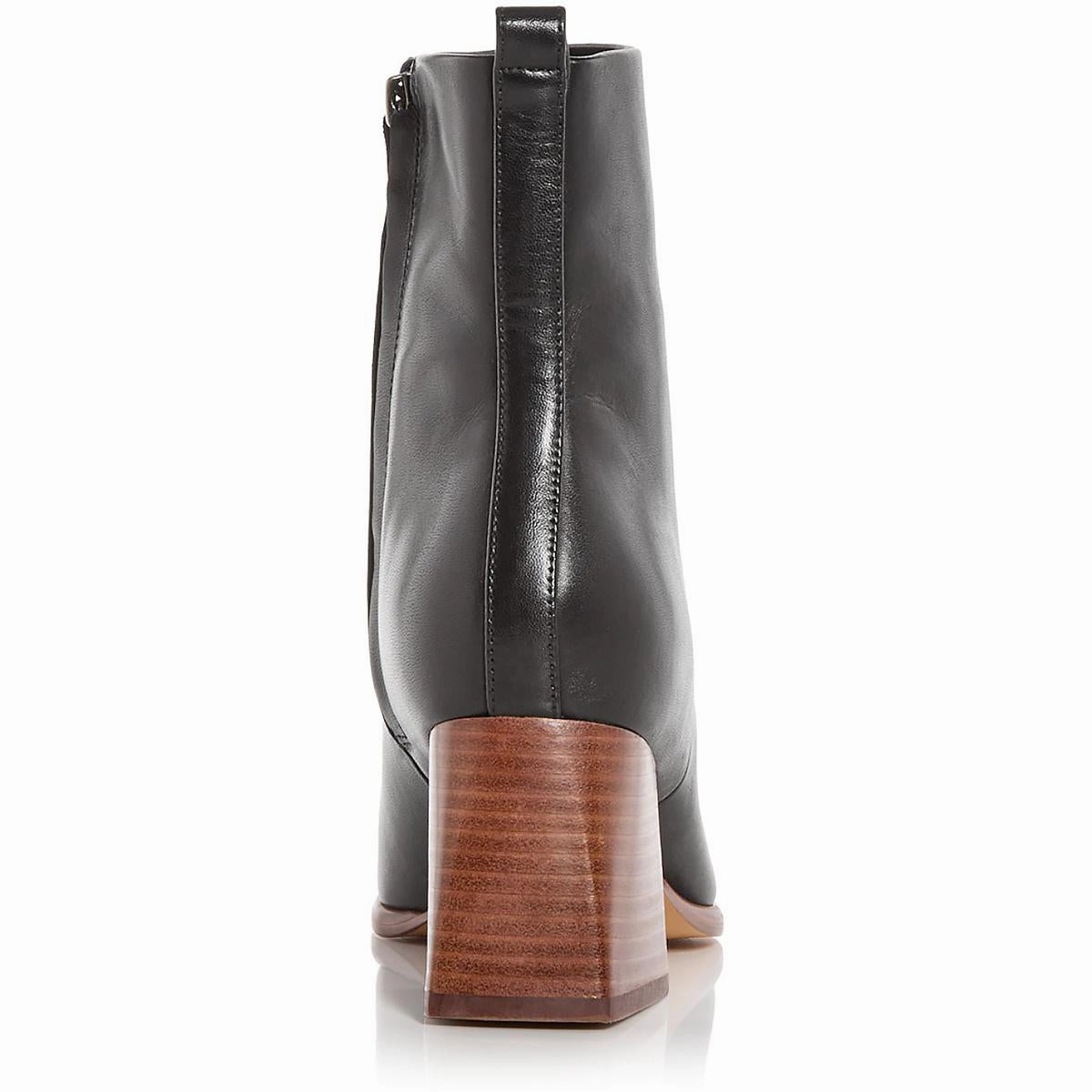 Modesty Womens Faux Leather Stack Heel Ankle Boots