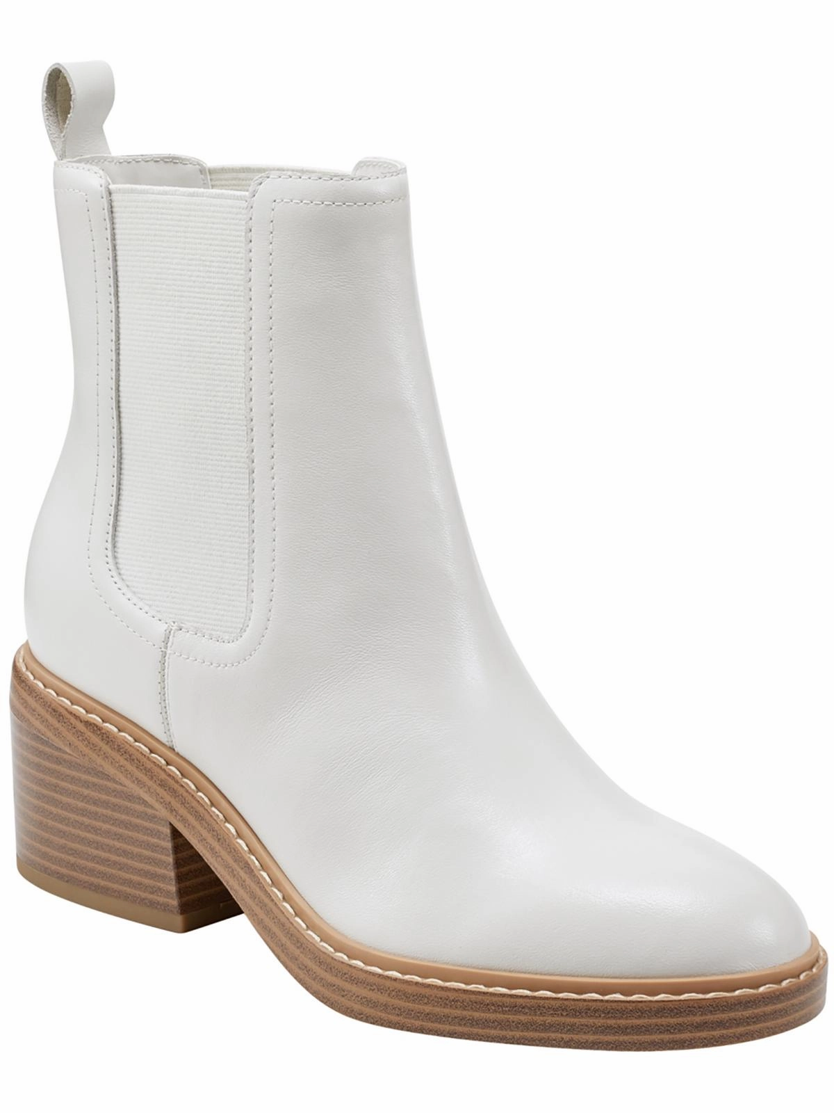 Modesty Womens Faux Leather Stack Heel Ankle Boots