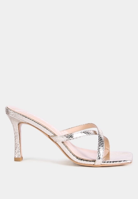 muriel croc cross strap slider sandals Summer Womens Sandals clearance