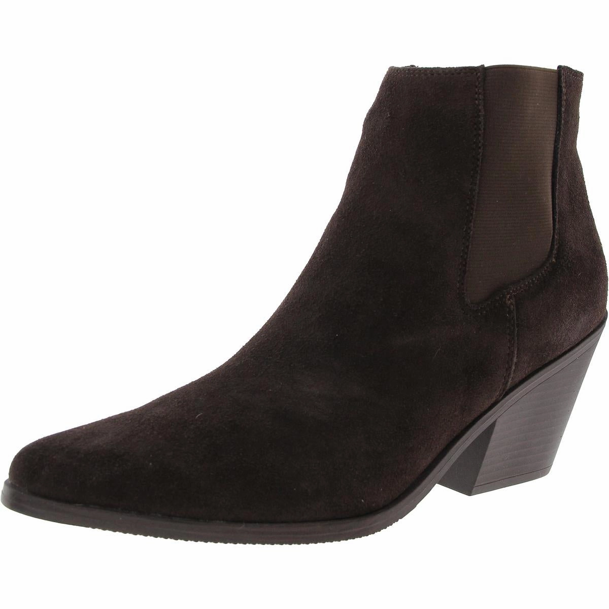 Nanite Womens Zip Up Pointed Toe Ankle Boots