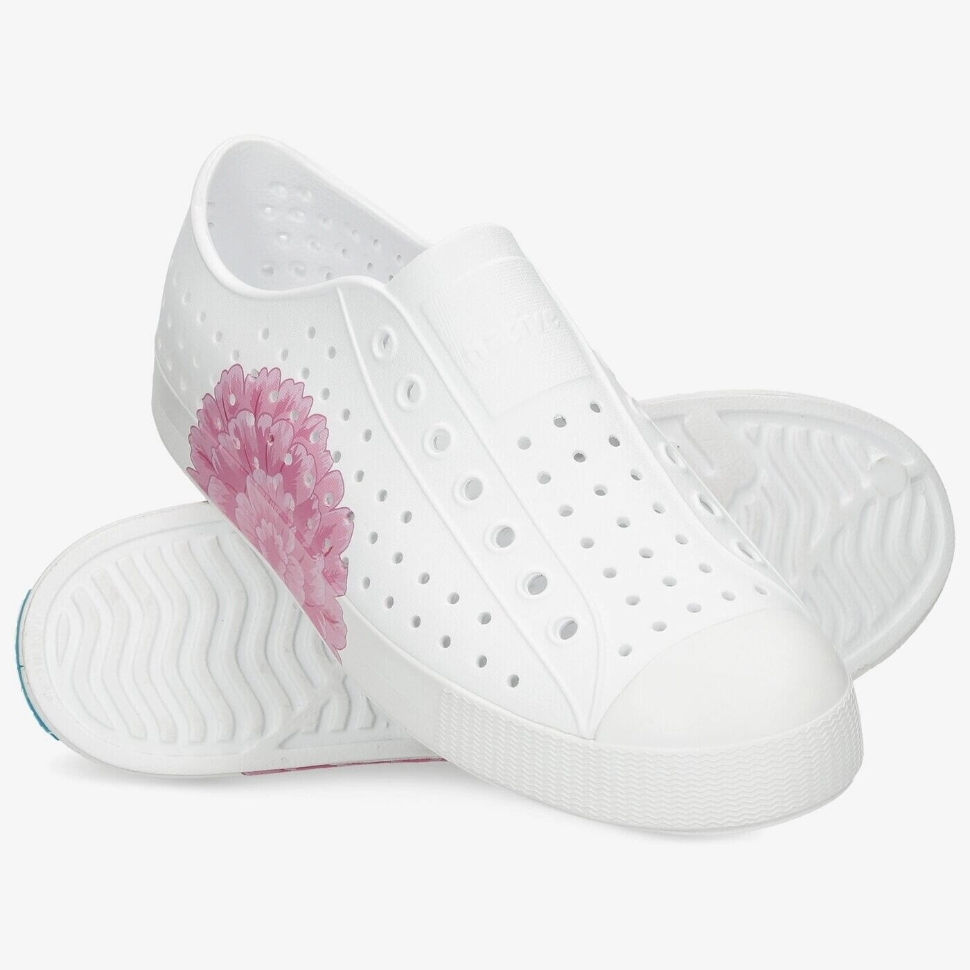 Native Shoes Jefferson 11100101-8966 Sneaker Mens 10 White Floral Slip On KHD565