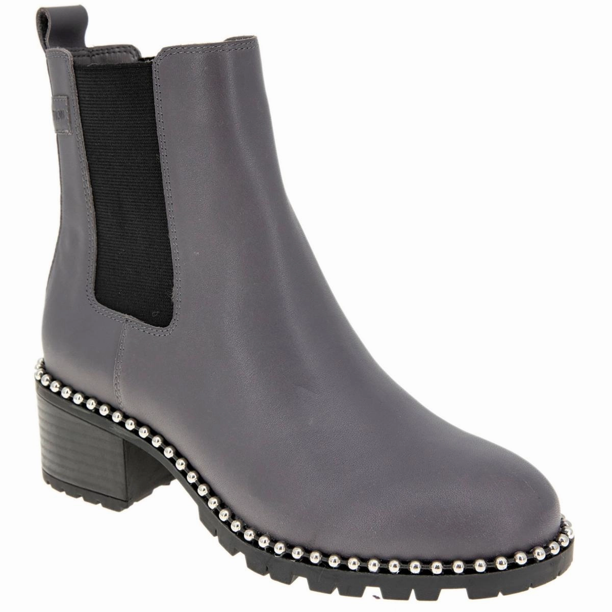 Natti Womens Faux Leather Block Heel Chelsea Boots