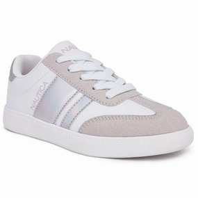 Nautica Girls' Holographic Lace-Up Sneaker Discount Girls Shoes with deals