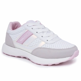 Nautica Girls' Holographic Lace-Up Sneaker Girls Athletic Shoes on sale
