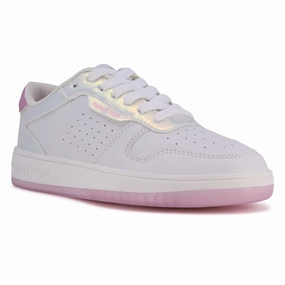 Nautica Girls' Holographic Lace-Up Sneaker Girls Athletic Shoes on sale