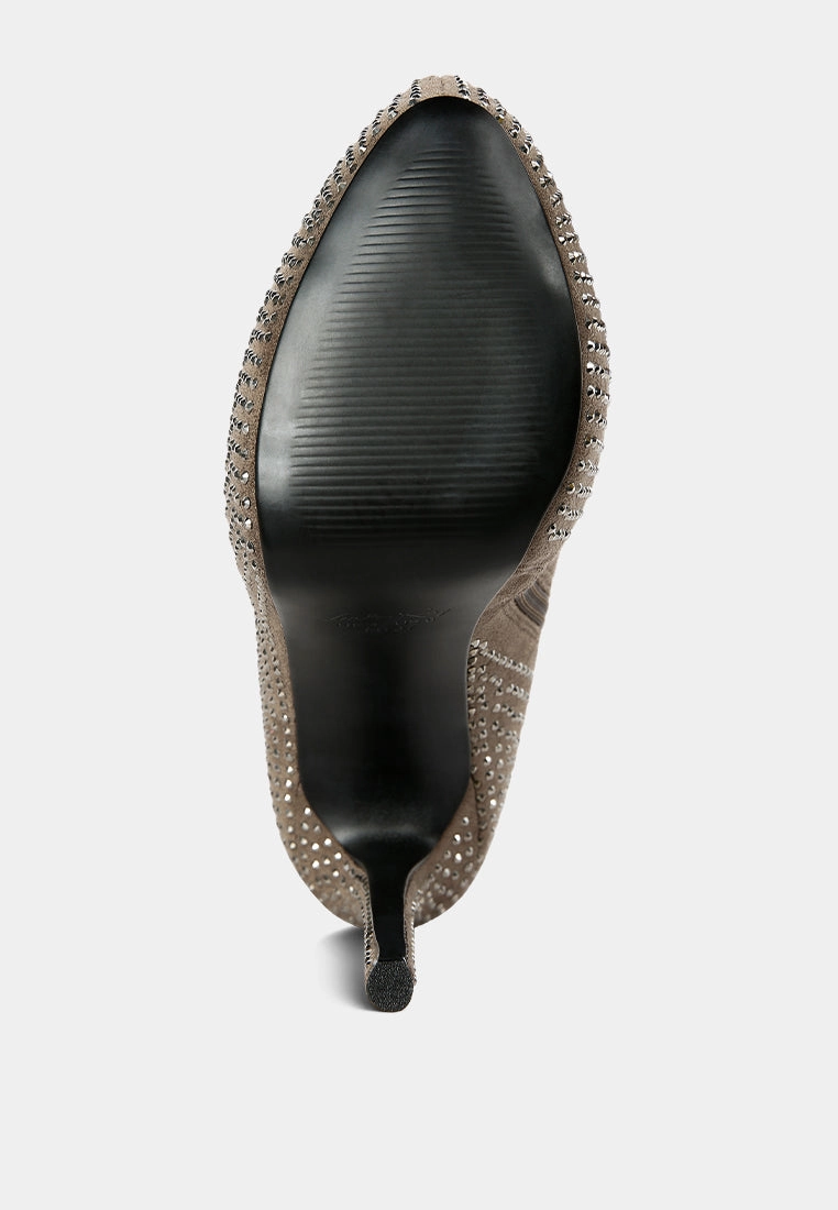nebula rhinestone embellished stiletto calf boots