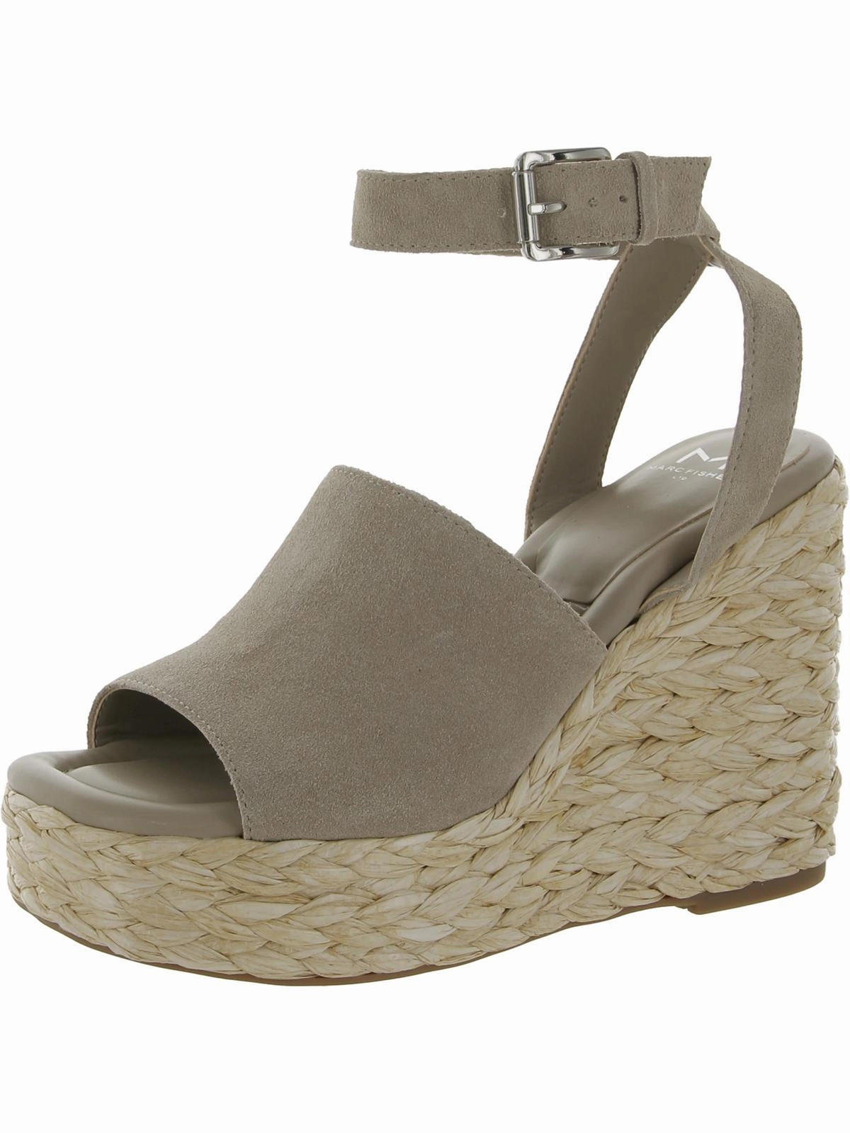 Nelly Womens Suede Woven Wedge Sandals
