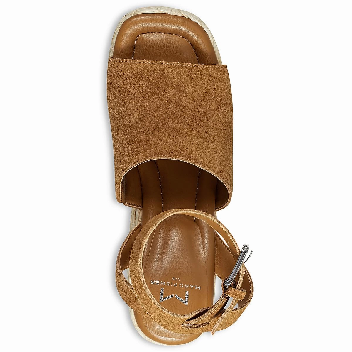 Nelly Womens Suede Woven Wedge Sandals