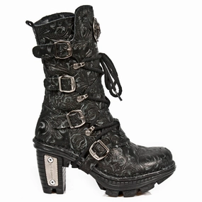 NEOTR005-S25 Floral Leather Boots Womens Boots sale online