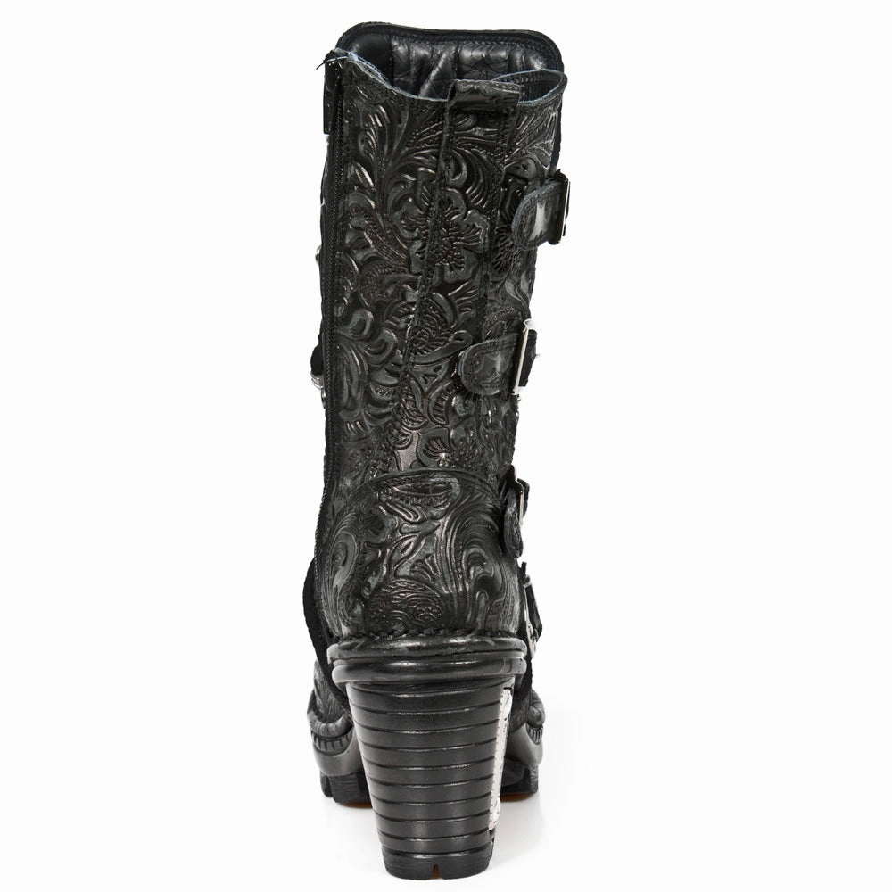 NEOTR005-S25 Floral Leather Boots
