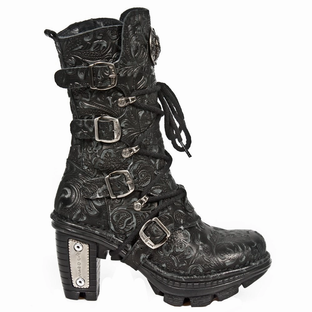 NEOTR005-S25 Floral Leather Boots