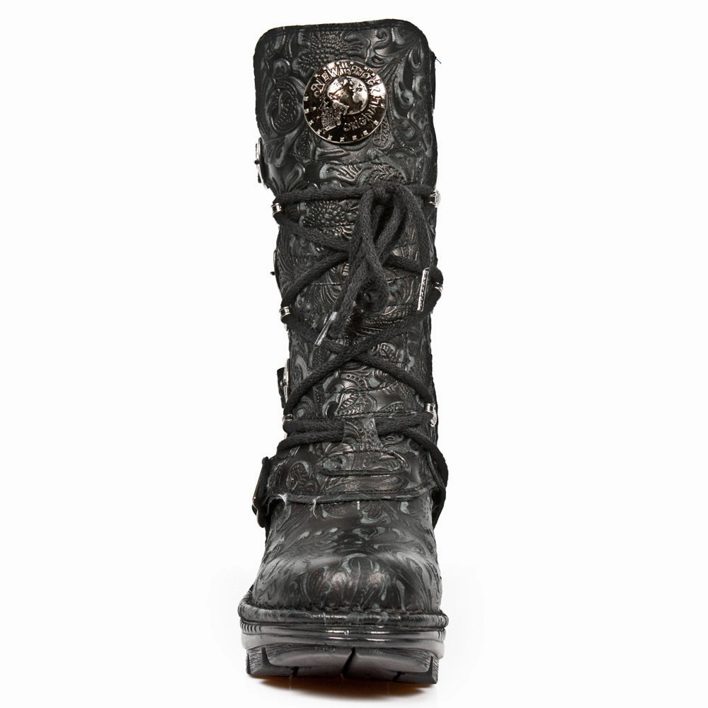 NEOTR005-S25 Floral Leather Boots