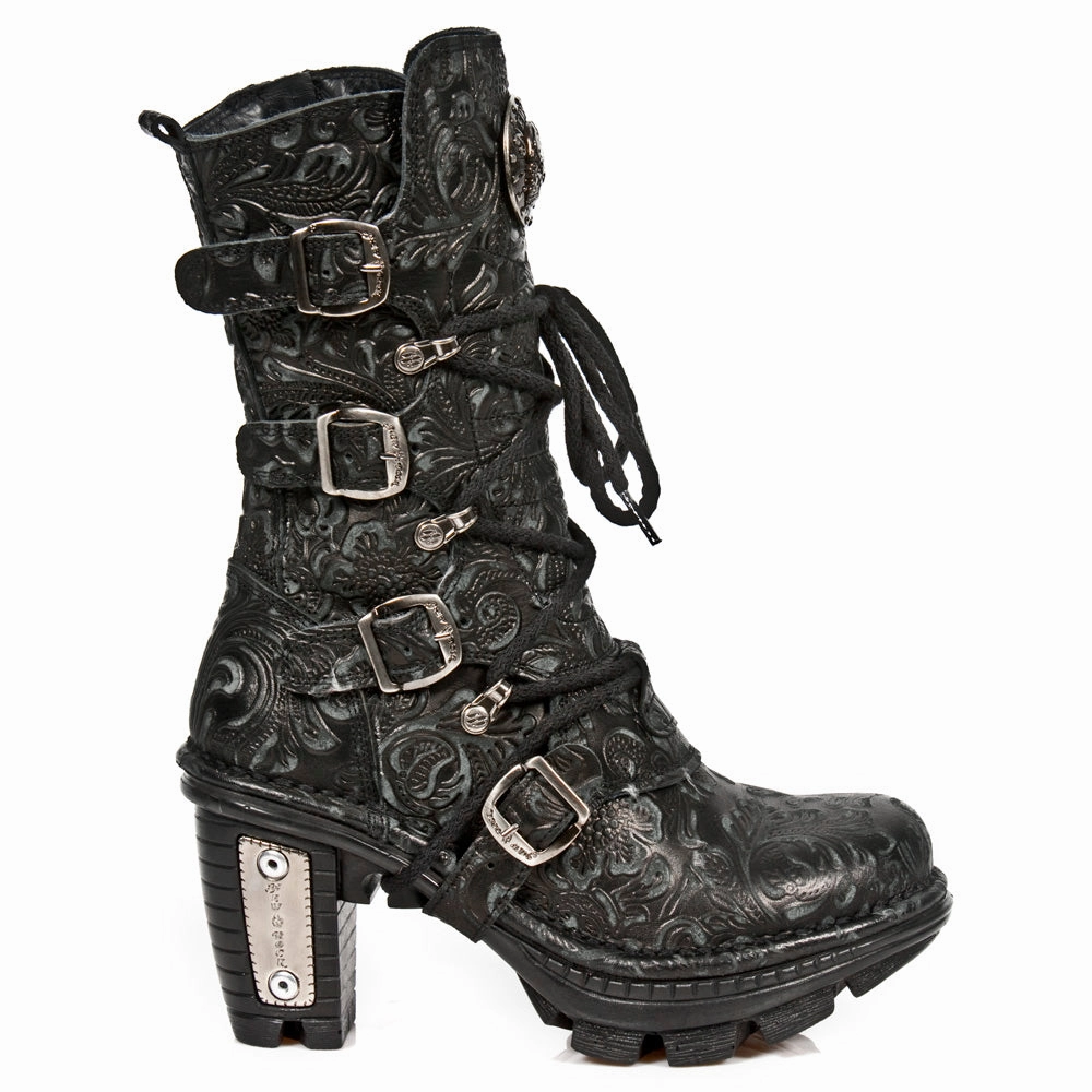 NEOTR005-S25 Floral Leather Boots Womens Boots sale online