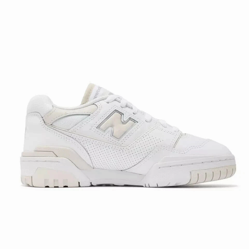 New Balance 550 BBW550BK Sneakers Women's White Leather Lifestyle Shoes TF6651 (White,9.5) Athletic Shoes for Women discount