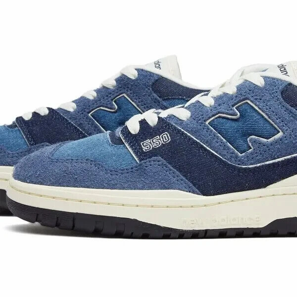 New Balance 550 BBW550GH Sneakers Women's Denim Pack Navy Lifestyle Shoes TF5960 (Blue,7.5)