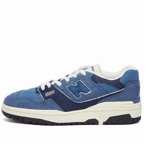 New Balance 550 BBW550GH Sneakers Women's Denim Pack Navy Lifestyle Shoes TF5960 (Blue,7.5)