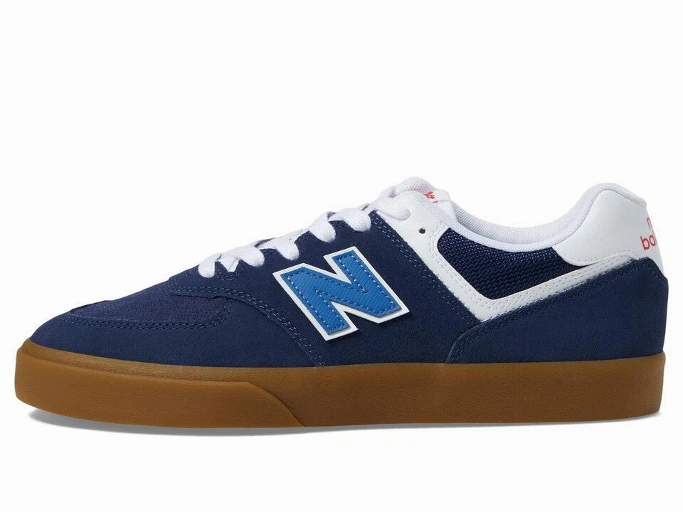 New Balance 574 Vulc Sneakers Mens US 9 Navy Gum Lace Up Skateboar Shoes EEE4270