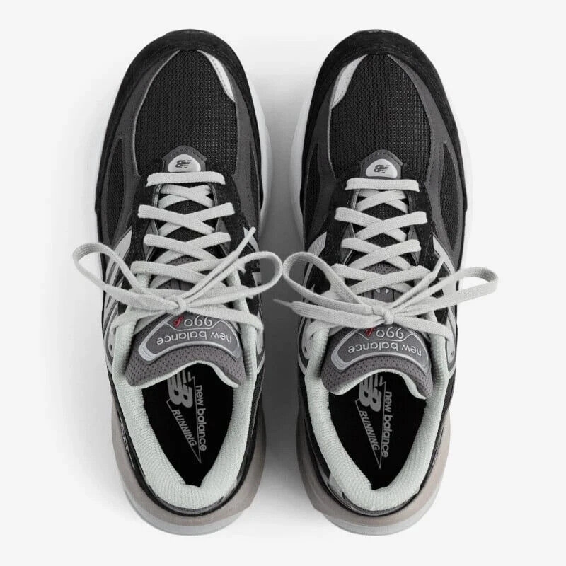 New Balance 990v6 Made in USA M990BK6 Sneakers Men's Black Silver Running Shoes