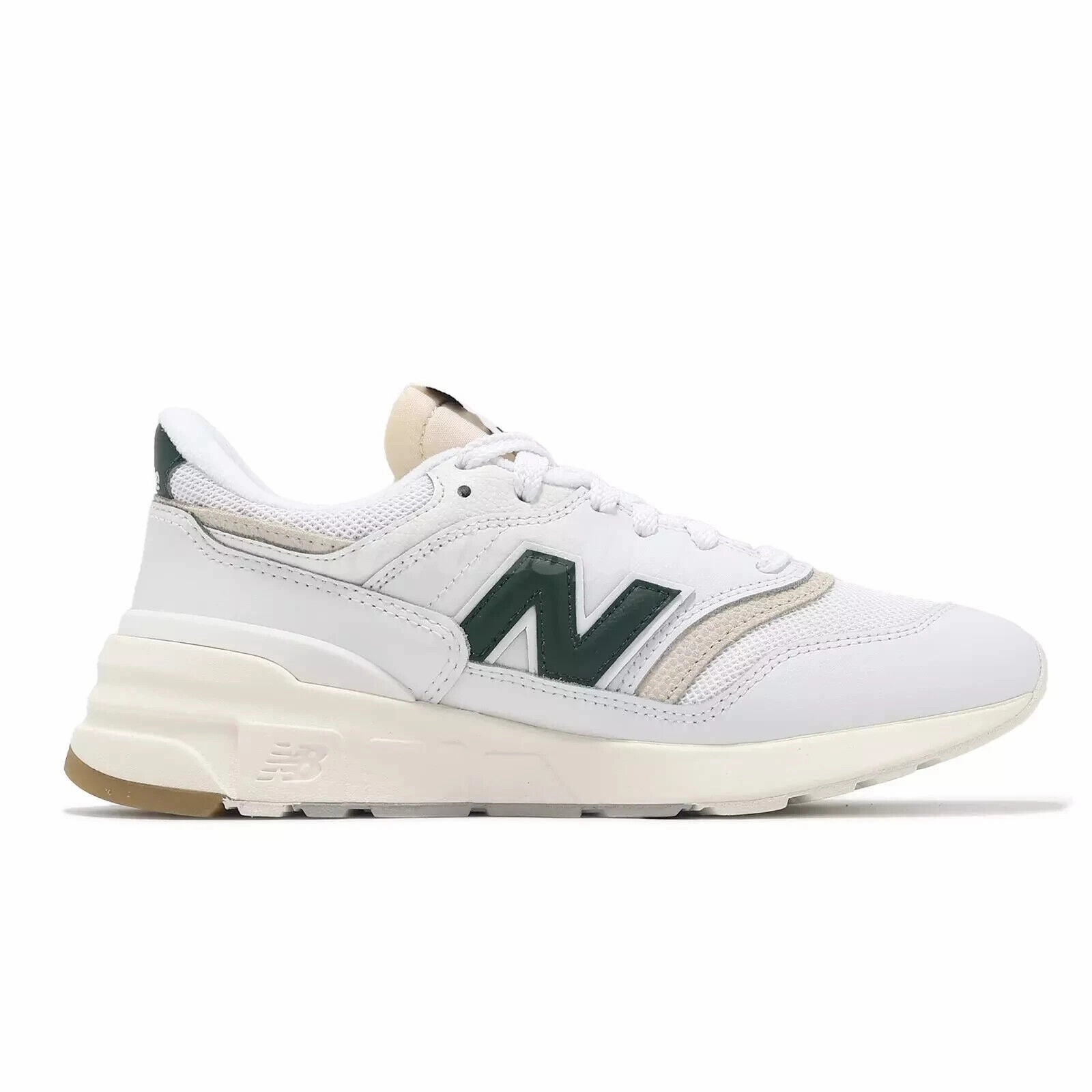 New Balance 997R U997RGA Sneakers Men's White Green Lace Up Running Shoes TF794