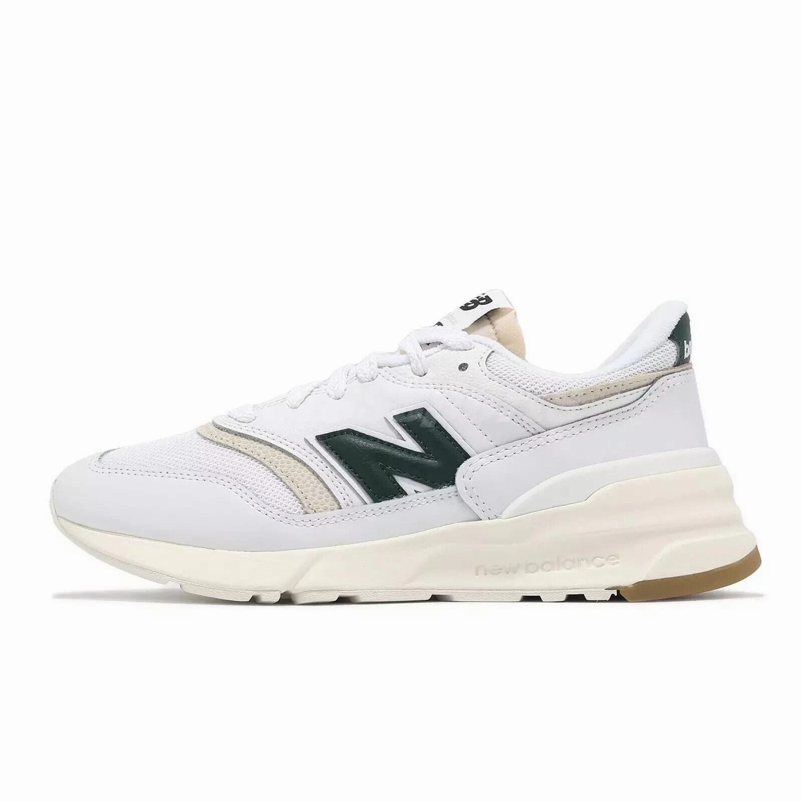 New Balance 997R U997RGA Sneakers Men's White Green Lace Up Running Shoes TF794