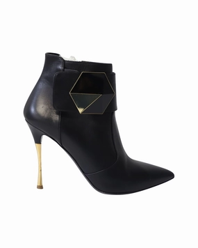 Nicholas Kirkwood Hexagon Ankle Boots in Black Leather Womens Boots clearance deals