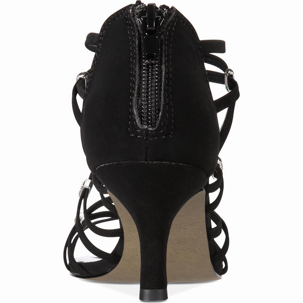 Nightingale Womens Zipper Faux Suede Evening Sandals