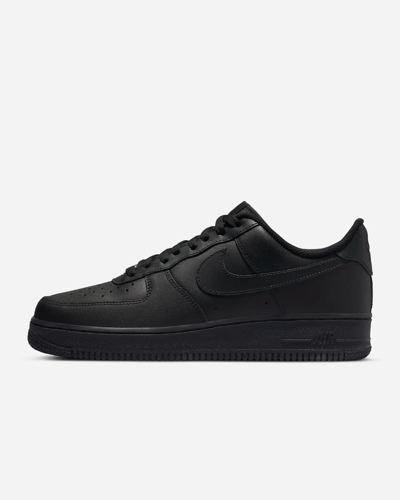 Nike Air Force 1 '07 CW2288-001 Sneakers Men's 7 Black Leather Basketball Shoes
