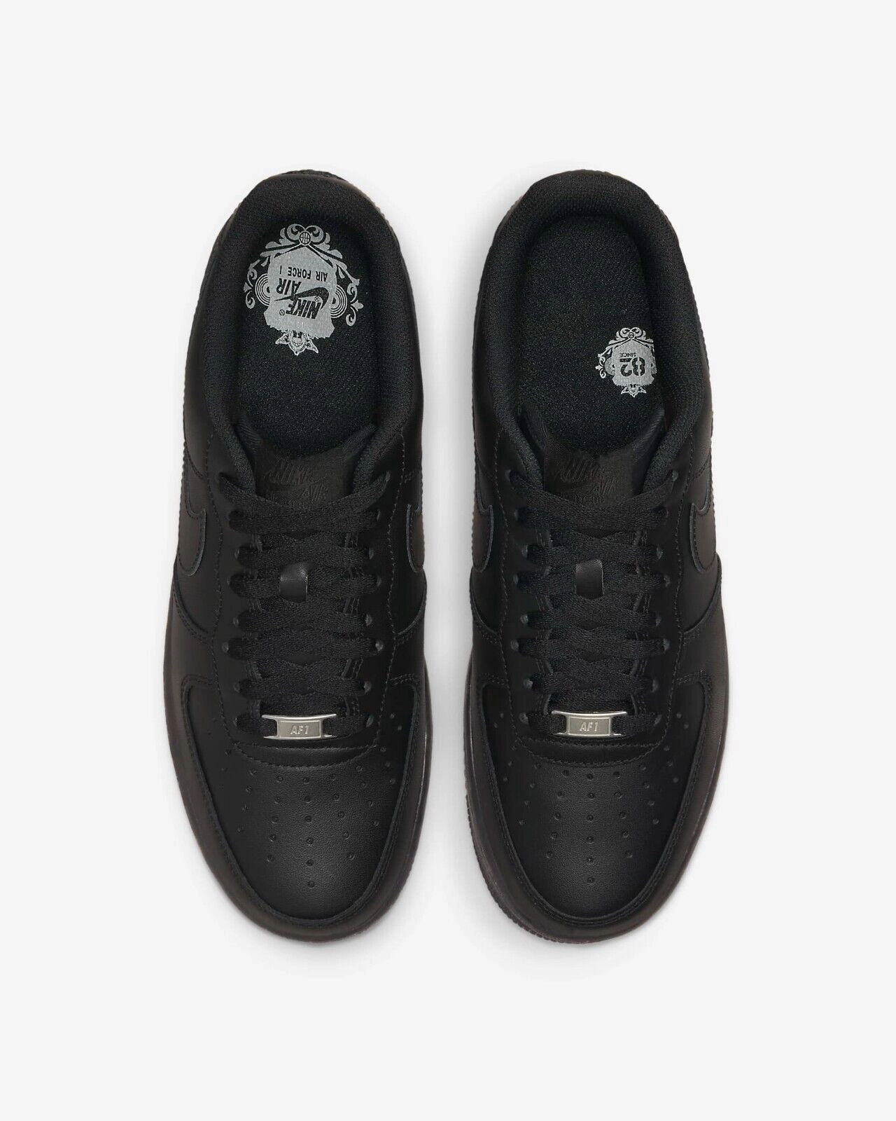 Nike Air Force 1 '07 CW2288-001 Sneakers Men's 7 Black Leather Basketball Shoes