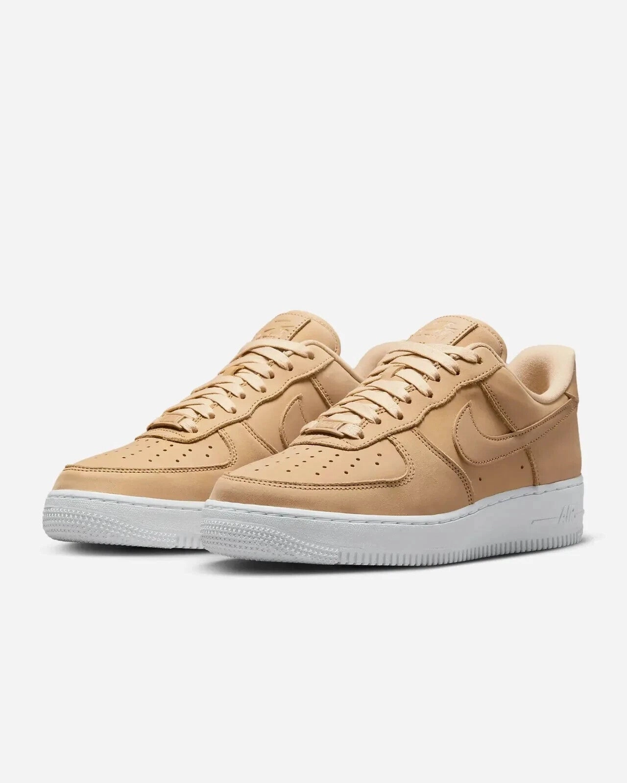 Nike Air Force 1 Premium DR9503-201 Sneaker Women's 5 Tan Leather Shoes GBNC253