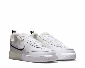 Nike Air Force 1 React DQ7669-100 Men's White Sail Leather Sneaker Shoes NR6315 (9.5) Mens Athletic Shoes clearance sale