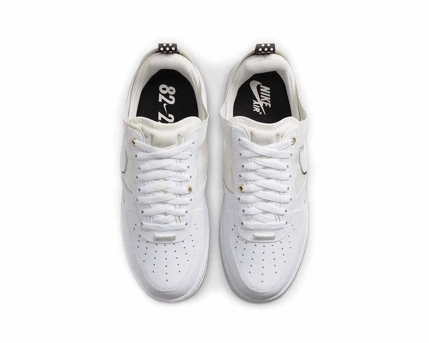 Nike Air Force 1 React DQ7669-100 Men's White Sail Leather Sneaker Shoes NR6315 (9.5)