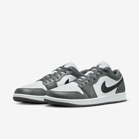 Nike Air Jordan 1 Low 553558-152 Men's White Gray Leather Lifestyle Shoes DWA74 (White,9.5) Mens Sneakers & Athletic Shoes outlet