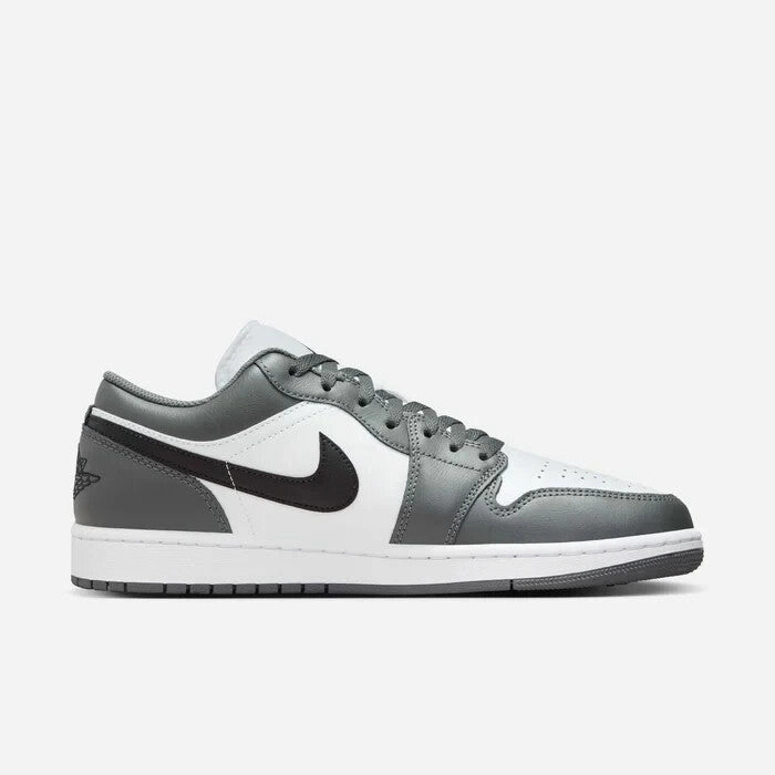 Nike Air Jordan 1 Low 553558-152 Men's White Gray Leather Lifestyle Shoes DWA74 (White,9.5)