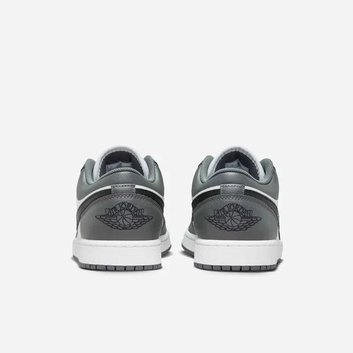Nike Air Jordan 1 Low 553558-152 Men's White Gray Leather Lifestyle Shoes DWA74 (White,9.5)