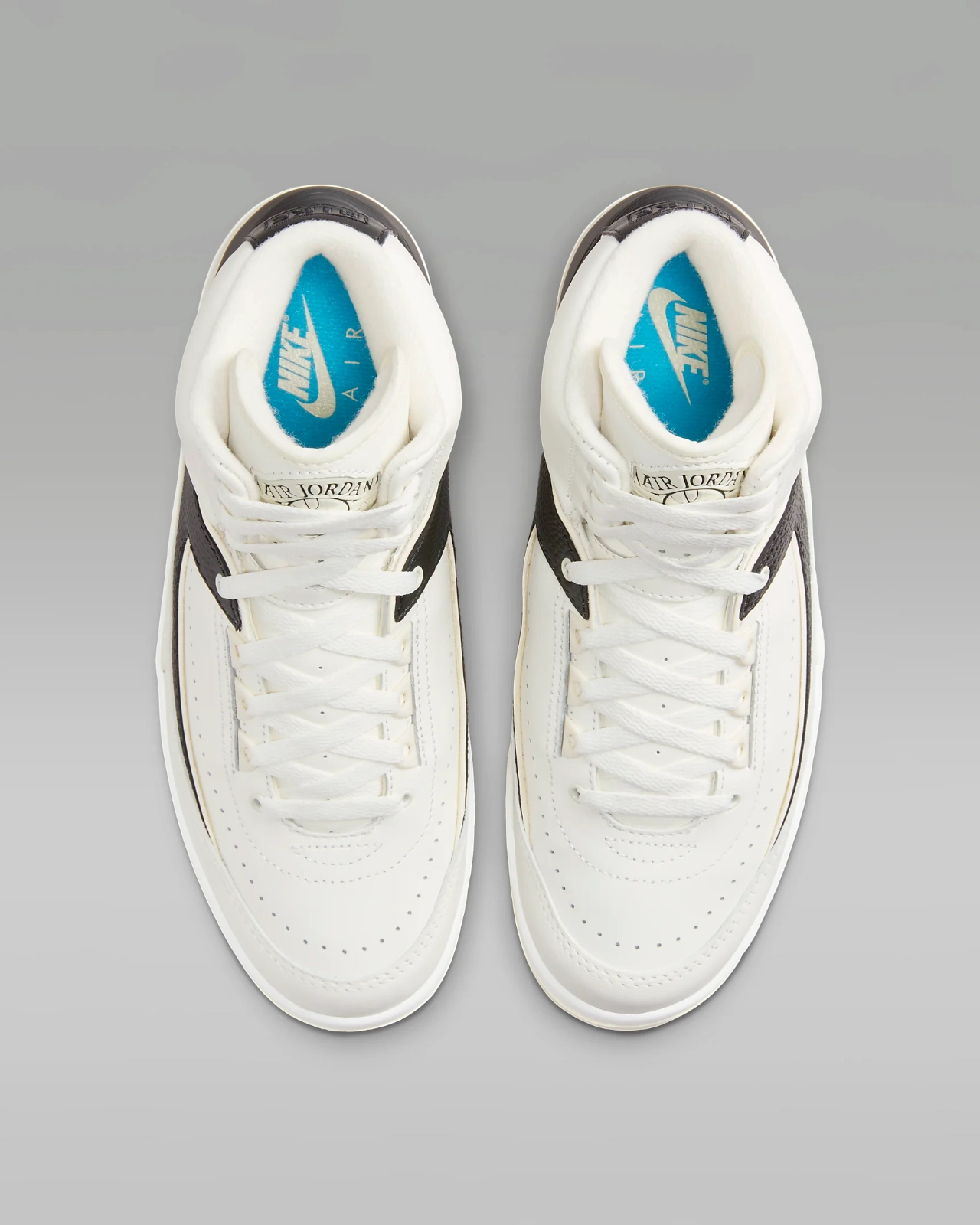 Nike Air Jordan 2 Retro DX4400-100 Sneakers Women's Sail Black Leather NR9014
