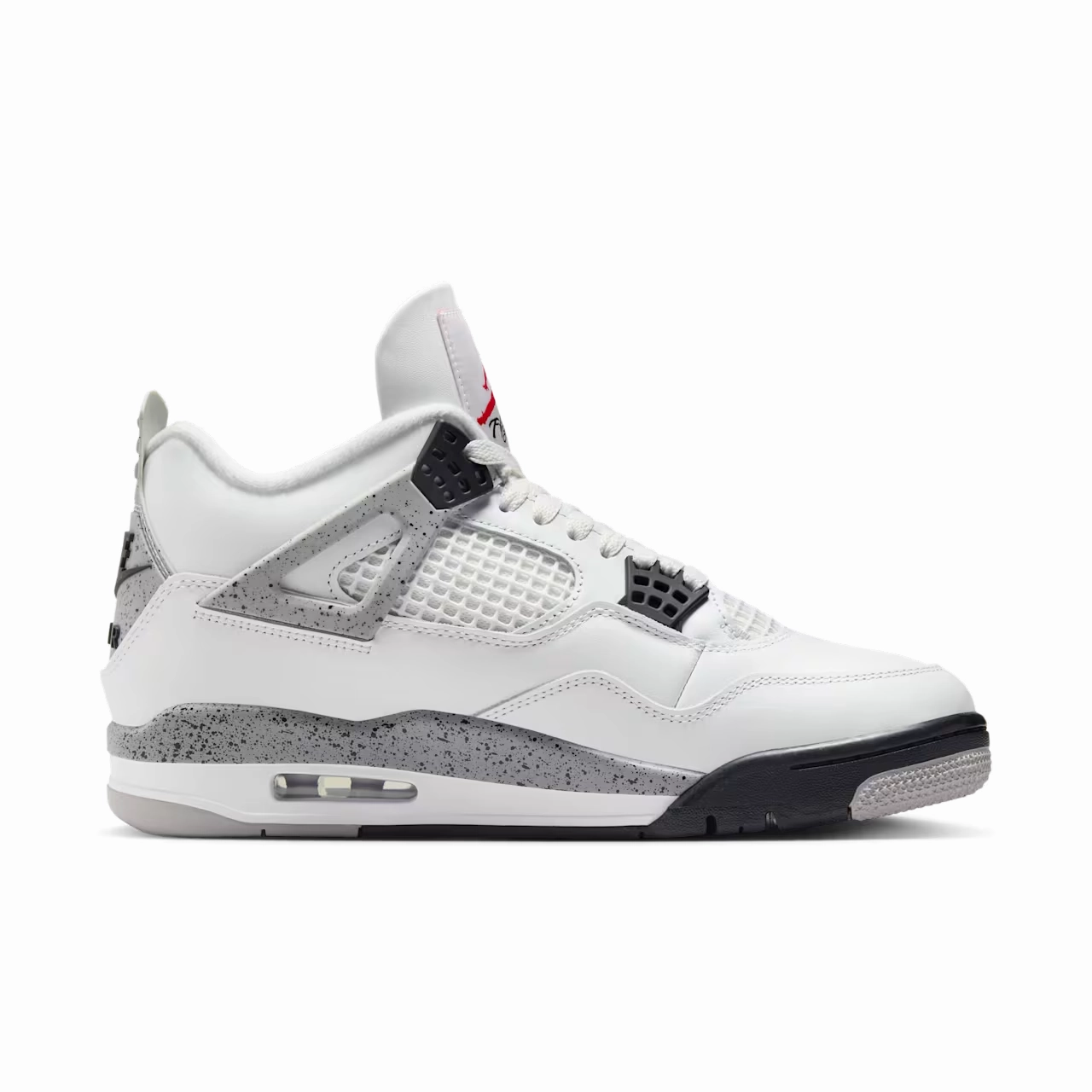 Nike Air Jordan 4 FV5029-100 Men's White Cement Leather Lifestyle Shoes TF7068 (White,10.5)