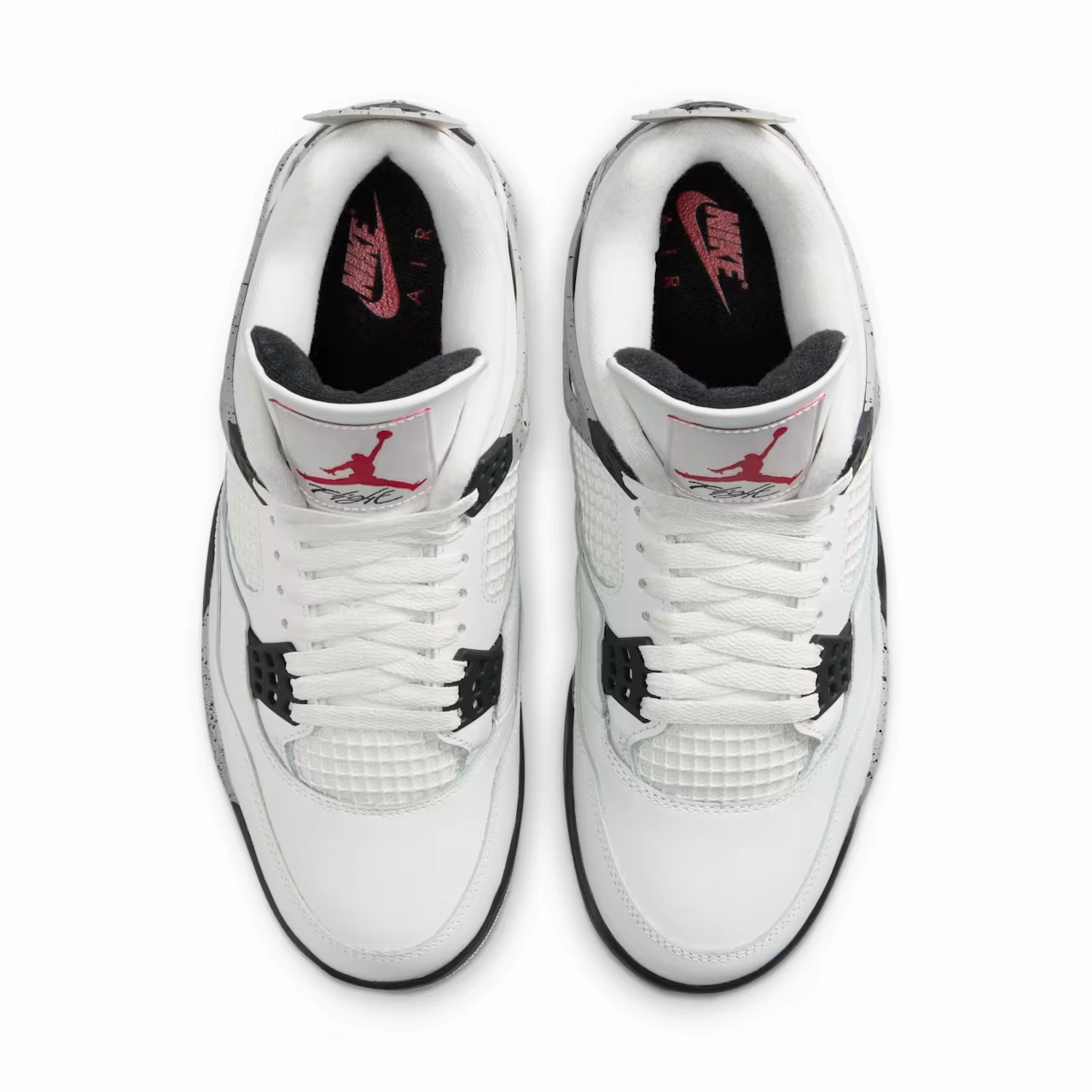 Nike Air Jordan 4 FV5029-100 Men's White Cement Leather Lifestyle Shoes TF7068 (White,10.5)