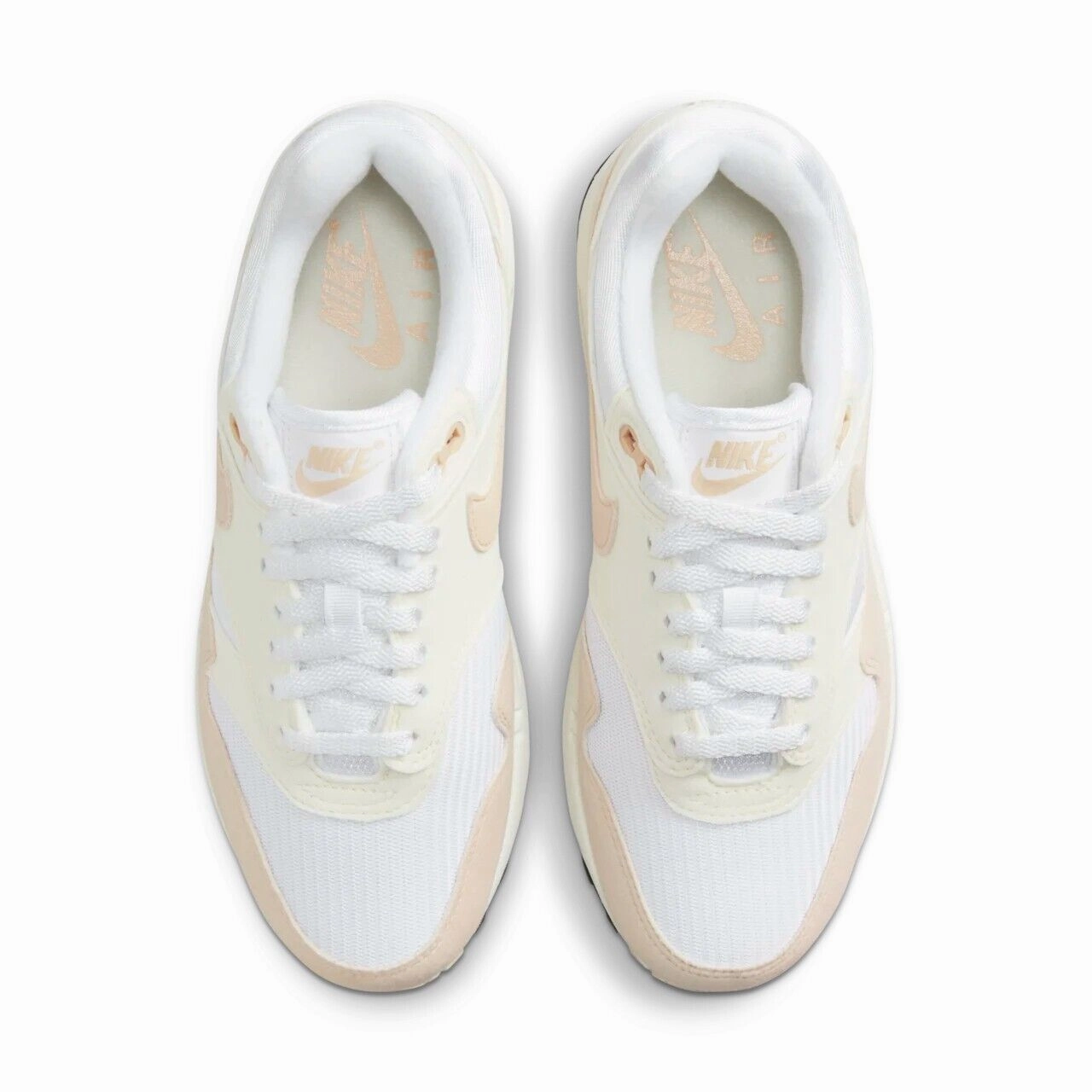 Nike Air Max 1 DZ2628-101 Sneakers Women's Pale Ivory Lifestyle Shoes FD0125 (Tan,10)