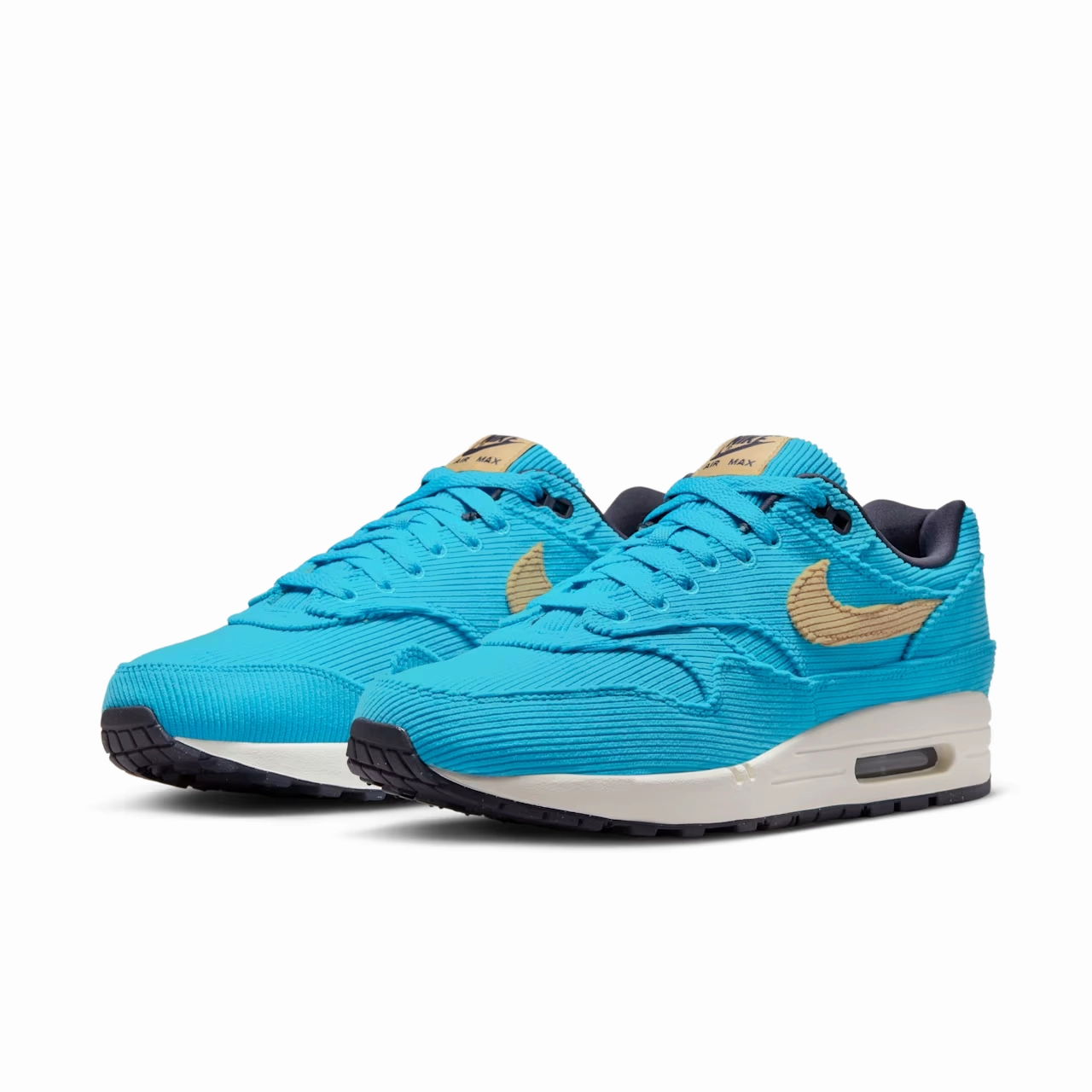 Nike Air Max 1 FB8915-400 Men 8 Corduroy Baltic Blue White Running Shoes GBNC232