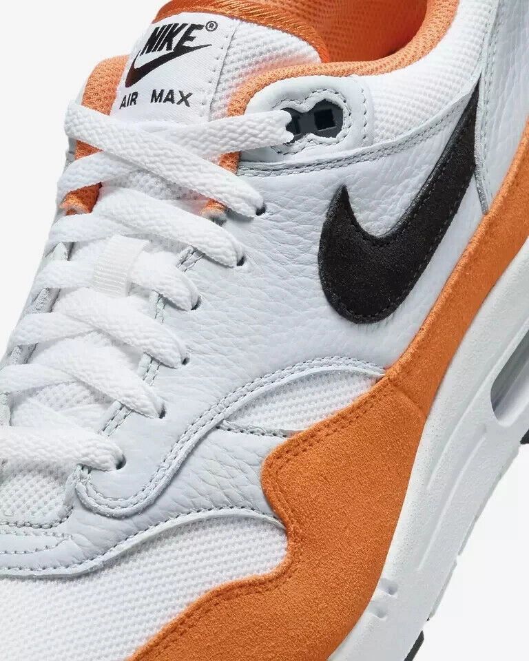 Nike Air Max 1 FN6952-101 Sneakers Men's White Orange Lifestyle Shoes TF5610