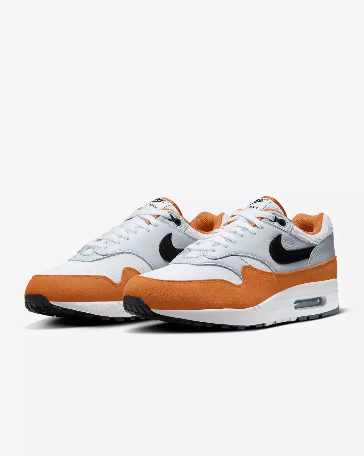 Nike Air Max 1 FN6952-101 Sneakers Men's White Orange Lifestyle Shoes TF5610