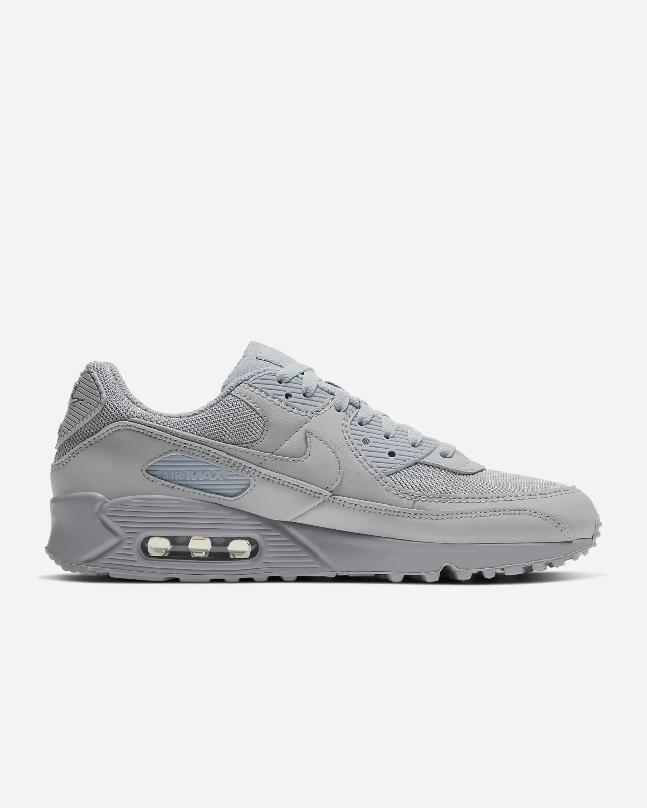 Nike Air Max 90 CN8490 Sneakers Men's Wolf Grey Leather Casual Lifestyle Shoes