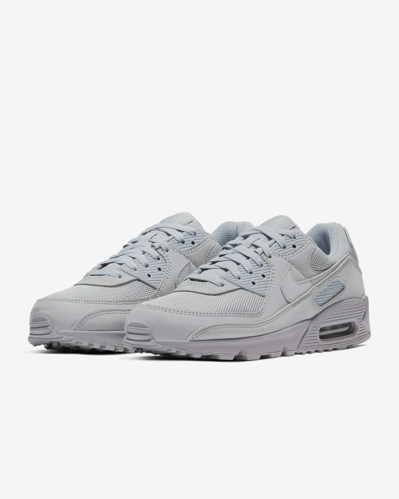 Nike Air Max 90 CN8490 Sneakers Men's Wolf Grey Leather Casual Lifestyle Shoes