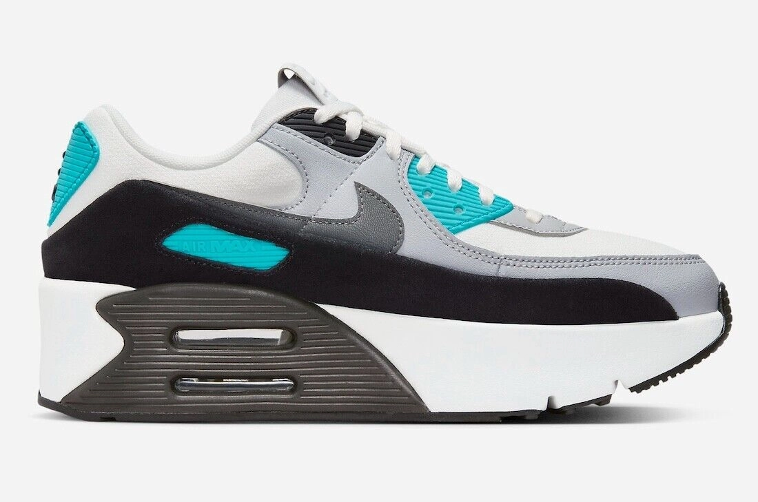 Nike Air Max 90 LV8 FD4328-103 Sneakers Women US 6.5 White Platform Shoes TF5911