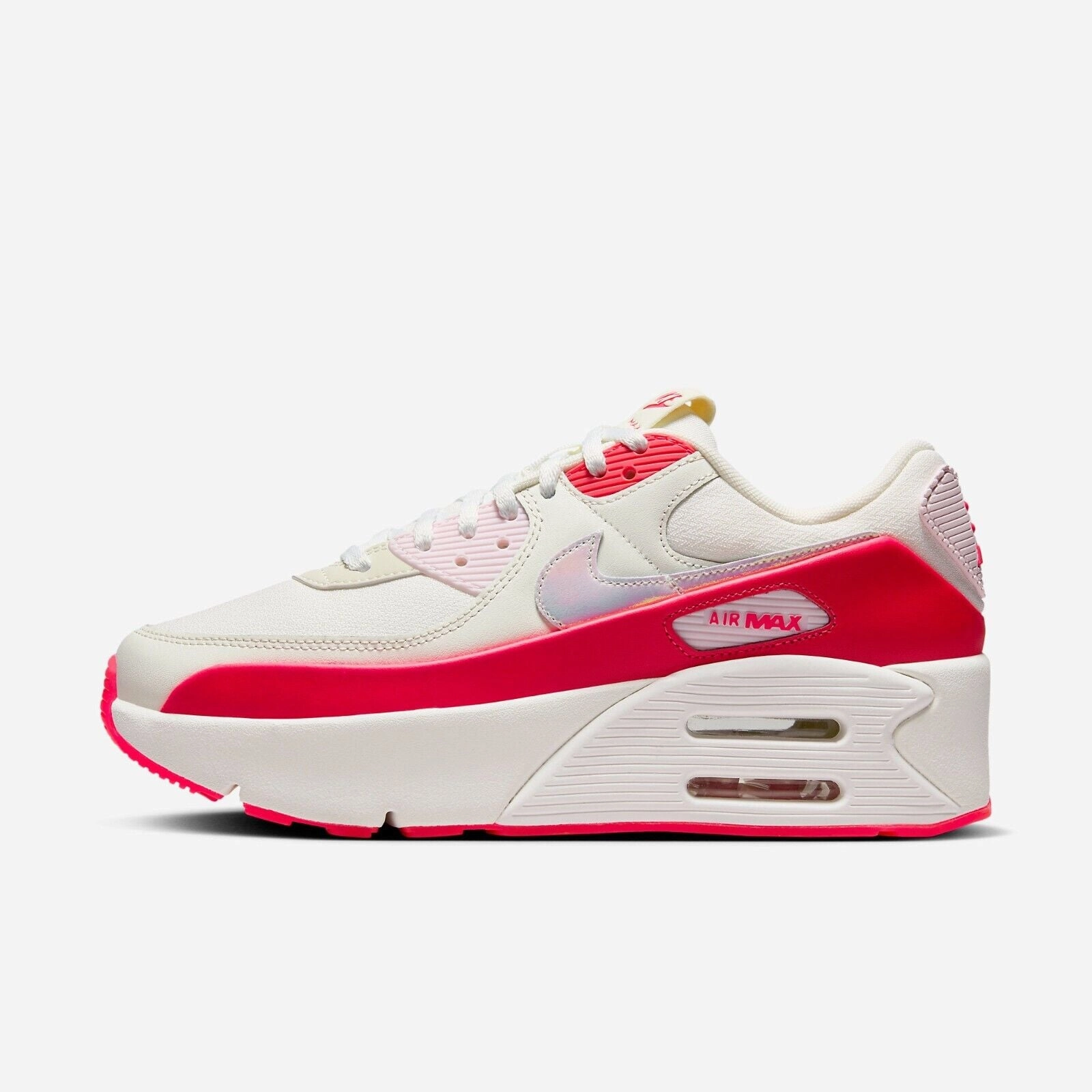 Nike Air Max 90 LV8 HF5073-133 Women's Sail Siren Red Lifestyle Shoes TF5844 (Ivory,9.5) Athletic Shoes for Women discount