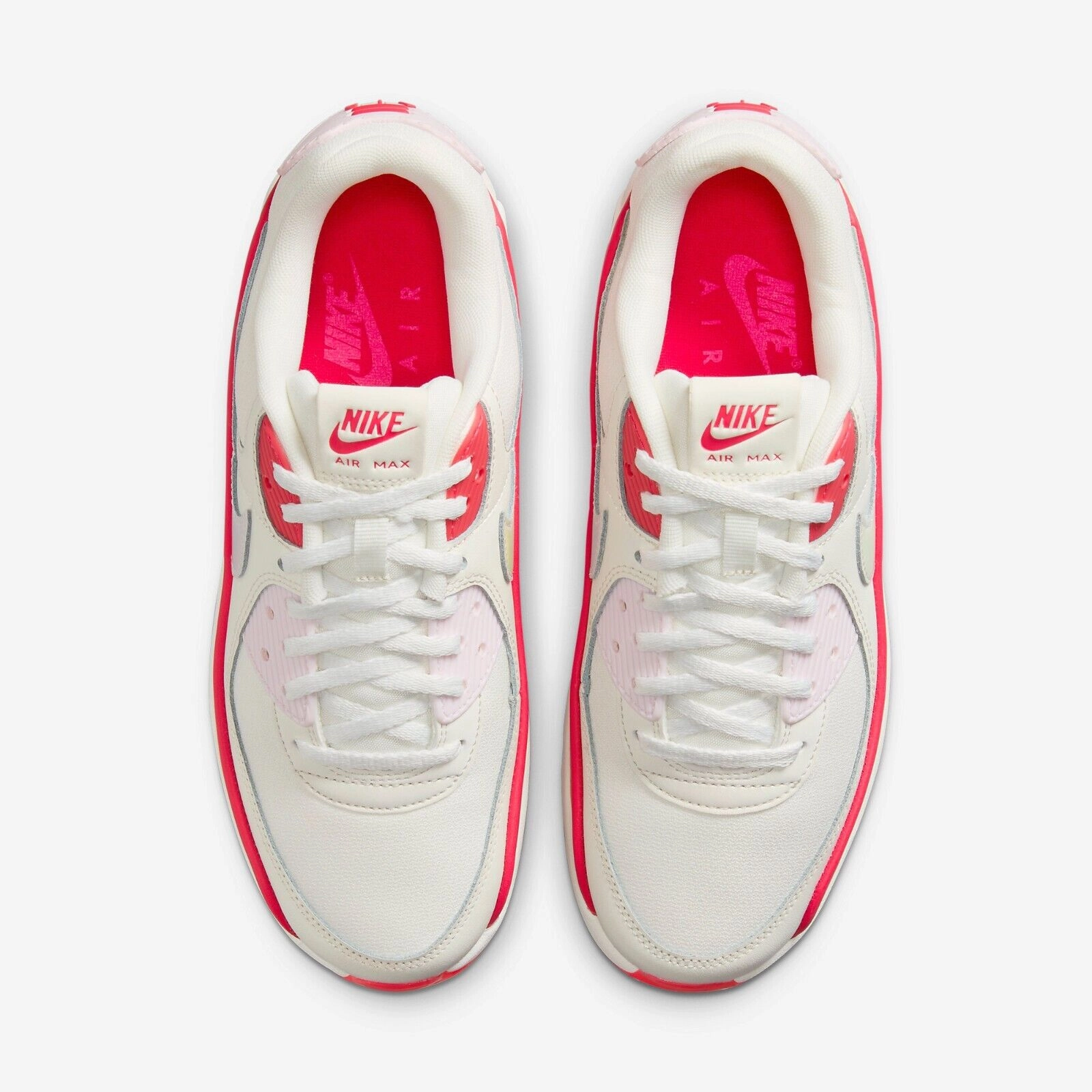 Nike Air Max 90 LV8 HF5073-133 Women's Sail Siren Red Lifestyle Shoes TF5844 (Ivory,9.5)